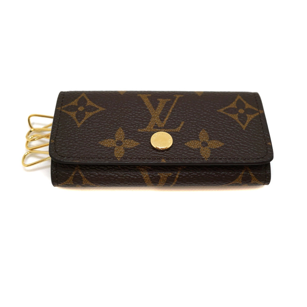 Louis Vuitton Key Case Monogram Canvas Leather Brown